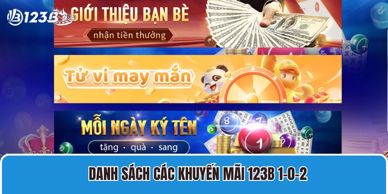 Danh sách các khuyến mãi 123B 1-0-2