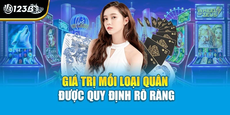 Giá trị mỗi loại quân được quy định rõ ràng